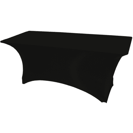 black stretch fit table cover