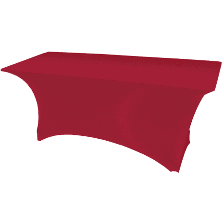 red stretch fit table cover