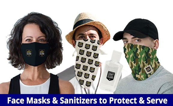 face masks sanitizers national guard