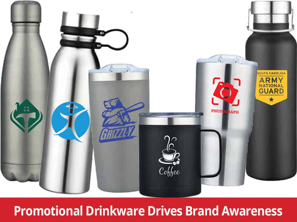 promotional drinkware drives brand awareness