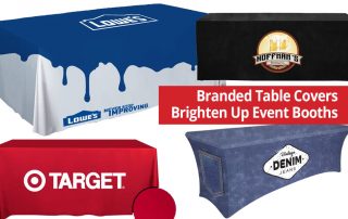 Branded Waterproof Table Covers Brighten Up Your Event Booth