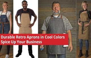 Durable Retro Aprons in Cool Colors Spice Up Your Business
