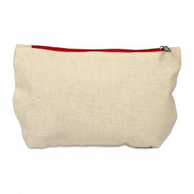 Red Zippered Canvas Bag