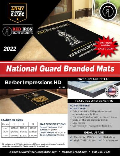 Red Iron Brand National Guard Rugs 2022