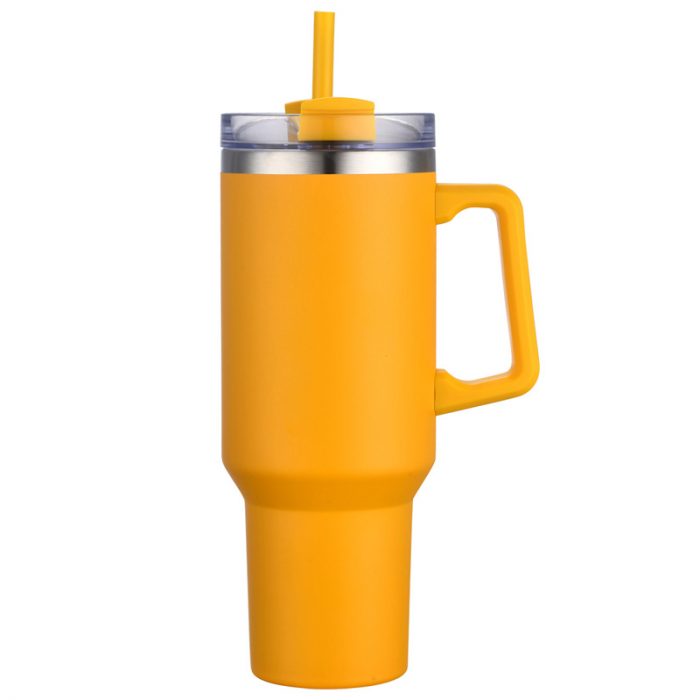 40 oz. Travel Mug with Handle and Straw - Image 2