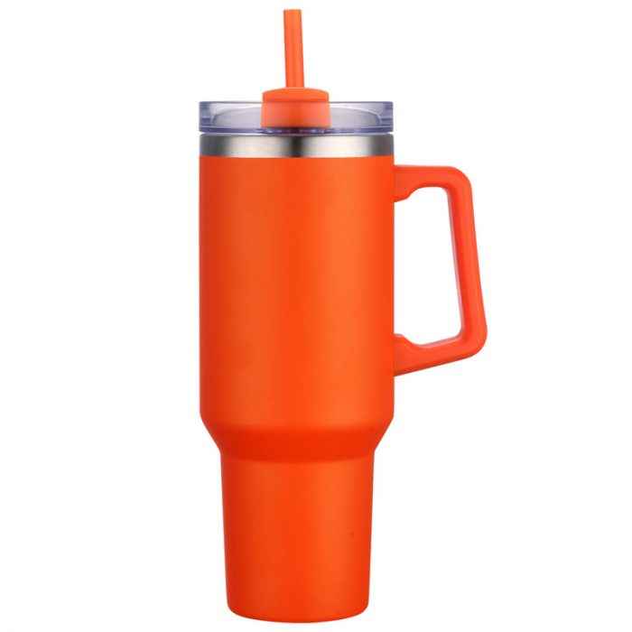 40 oz. Travel Mug with Handle and Straw - Image 4