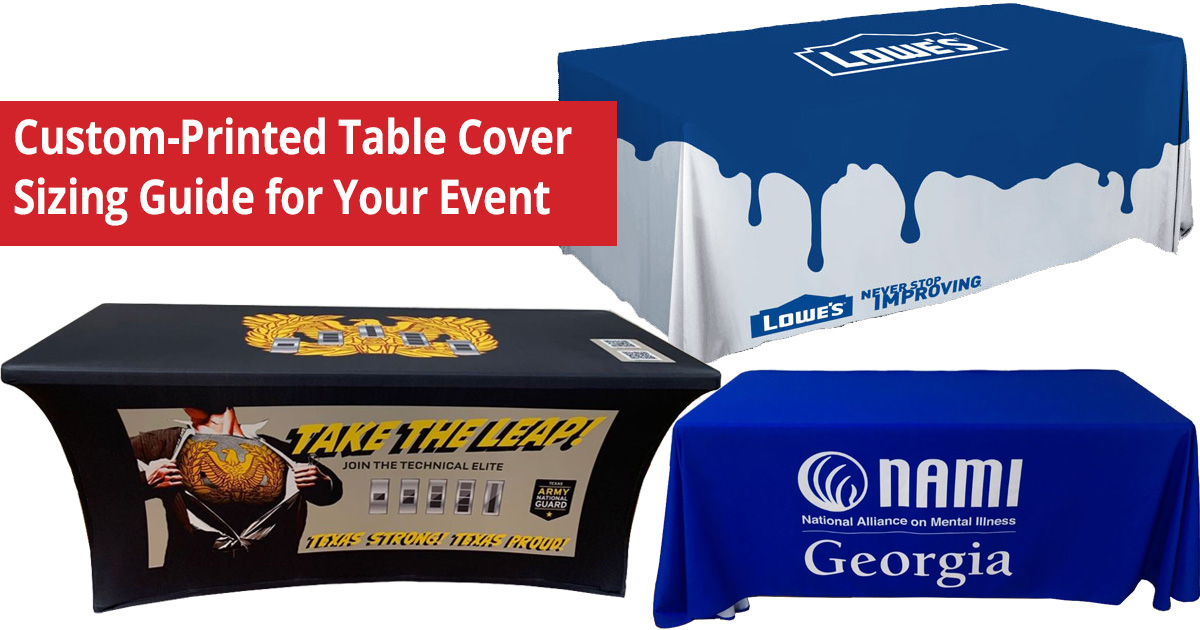 Custom-Printed Table Cover Sizing Guide for Your Event